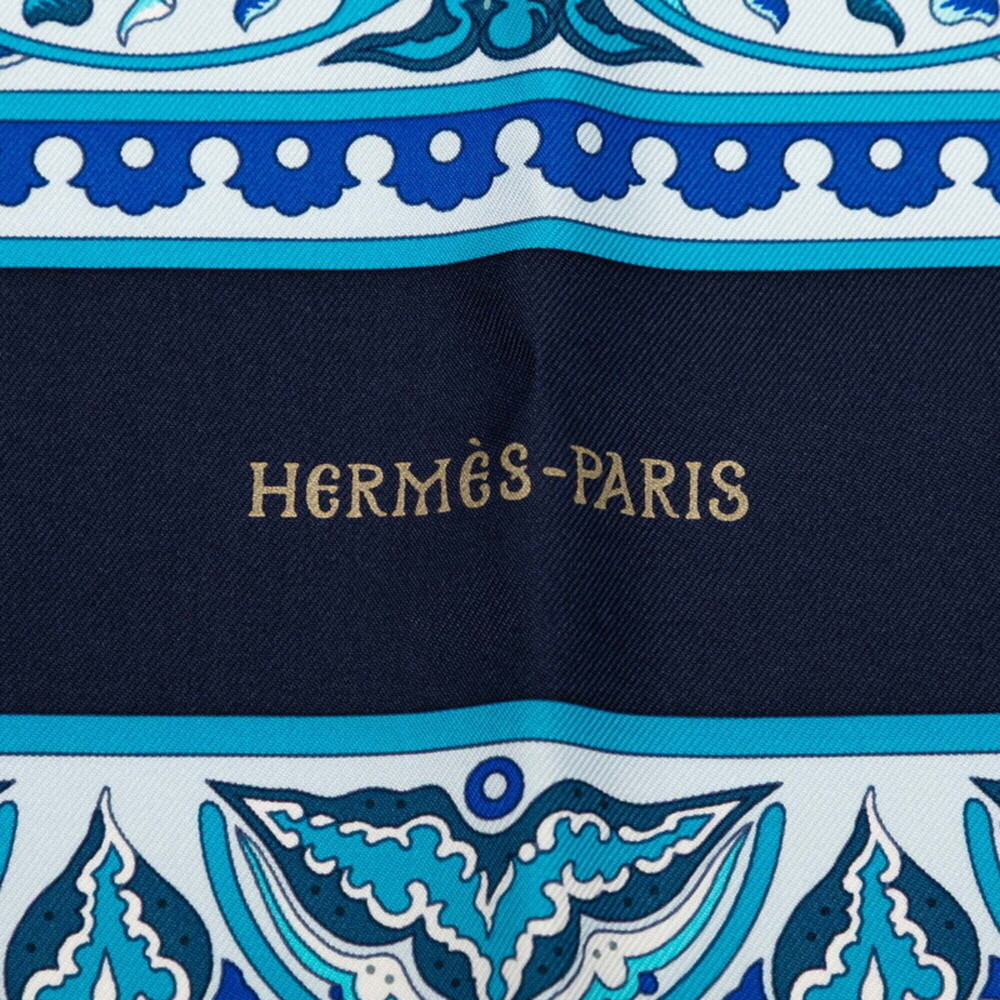 Hermes Carre 90 CIELS BYZANTINS (Byzantine Sky) Scarf/Muffler, Blue Silk, Wom... - Picture 5 of 9